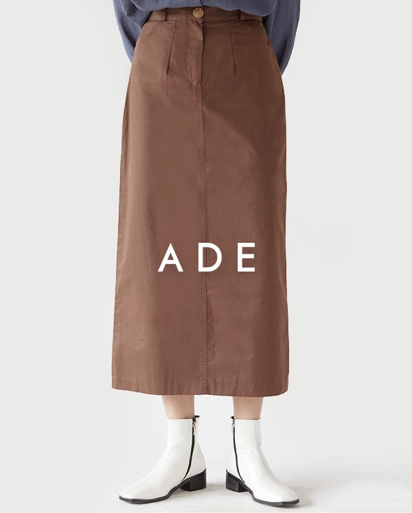 cotton long H-line skirt (s, m)