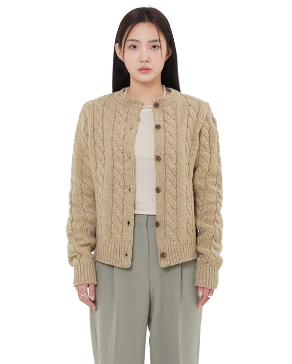 Warm cable Knit cardigan
