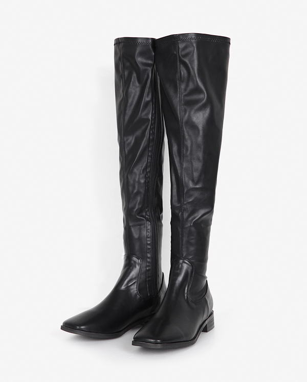 square knee high boots (2 colors)