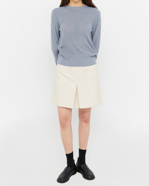gini front pleats mini skirt (s, m)