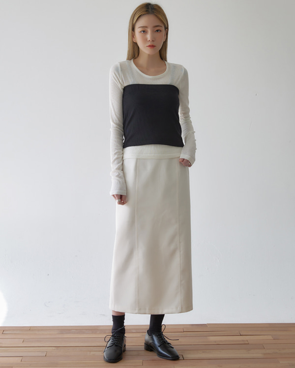 feminine H-line long skirts (s, m)