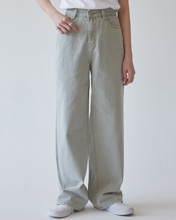 roll color wide pants (s, m, l)