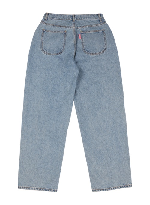 Washed Baggy Jeans [Blue]