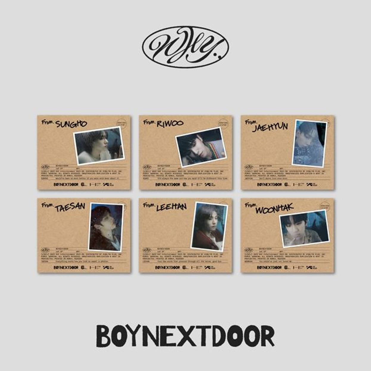 보이넥스트도어 (BOYNEXTDOOR) - 1st EP [WHY..] (LETTER ver.) (랜덤버전)