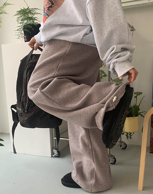 [unisex] 코타이 골지 밴딩 니트 팬츠 (5color)