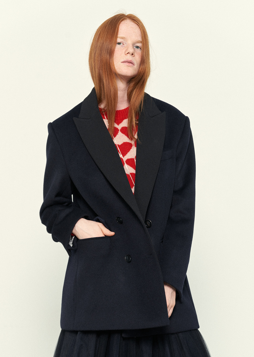 VINCENT NAVY DOUBLE BREASTED COAT - 에몽 공식스토어  aimons