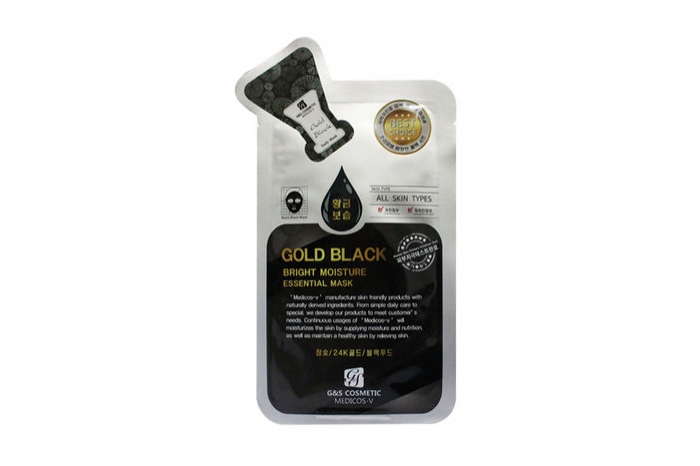 MEDICOS-V gold black bright moisture essential mask,