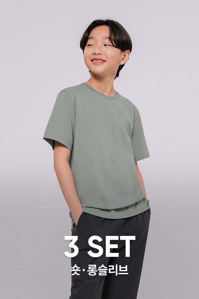 [3 SET] 주니어 에어리핏 티셔츠 (남)