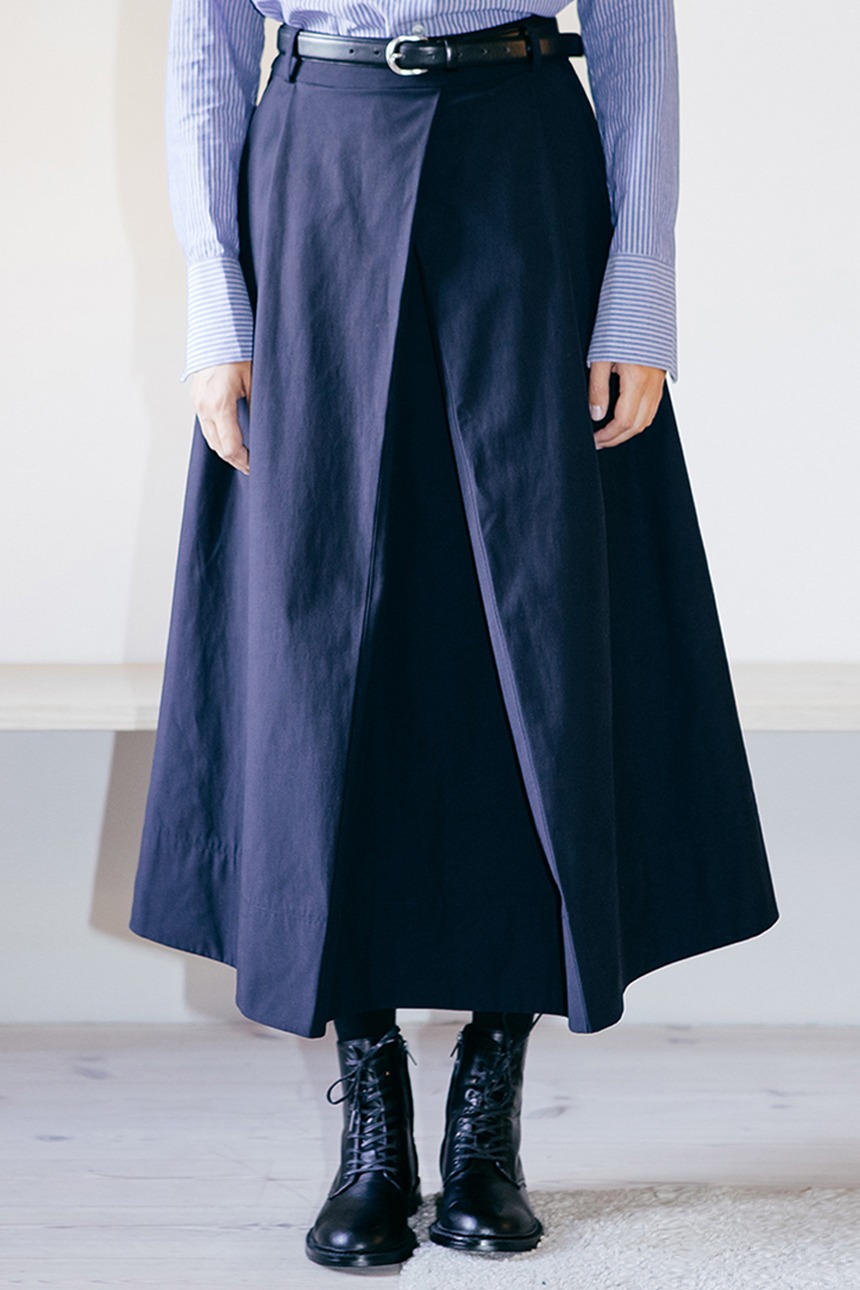 [김나영,윤승아 착용]MIKKEL A-line maxi skirt (Navy)