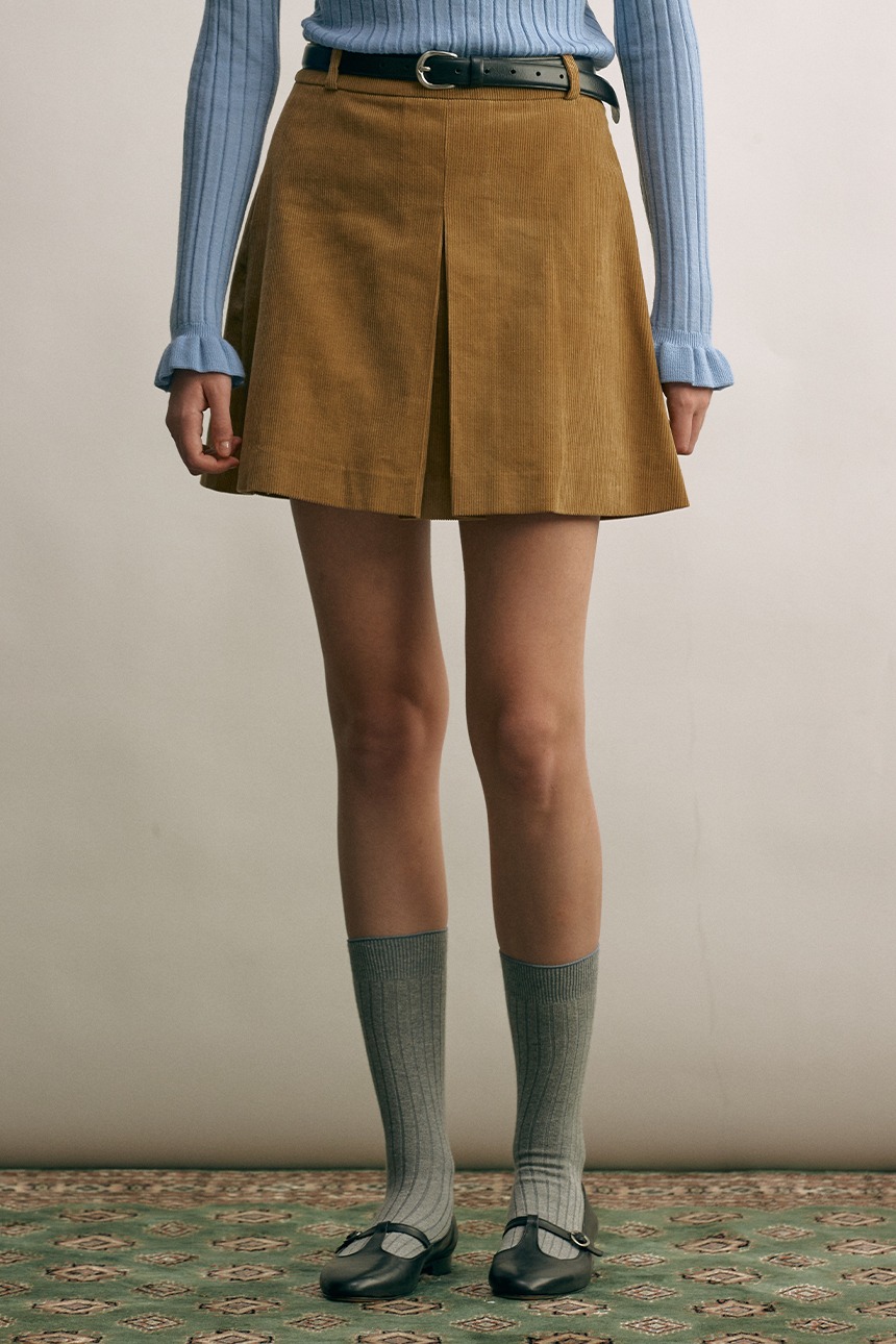 [기은세 착용]MAILI A-line corduroy skirt (Camel)