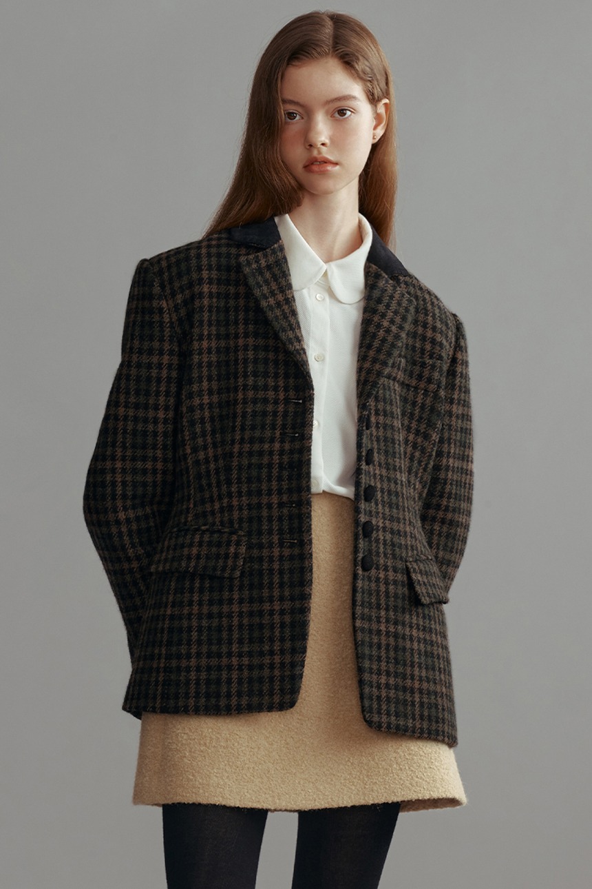 SHOREDITCH Classic wool jacket (Multi check)