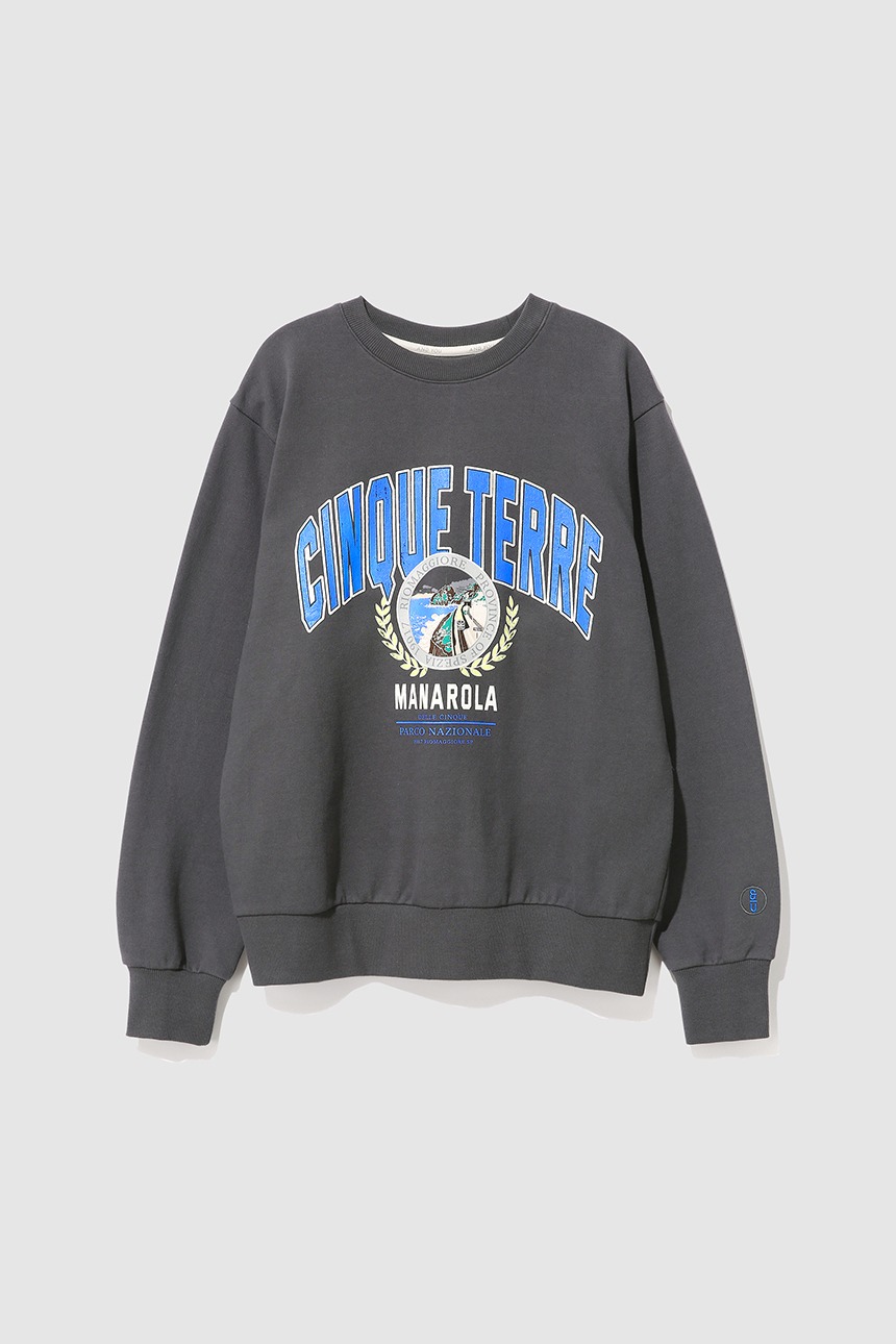 CINQUE TERRE City artwork sweatshirt (Charcoal)
