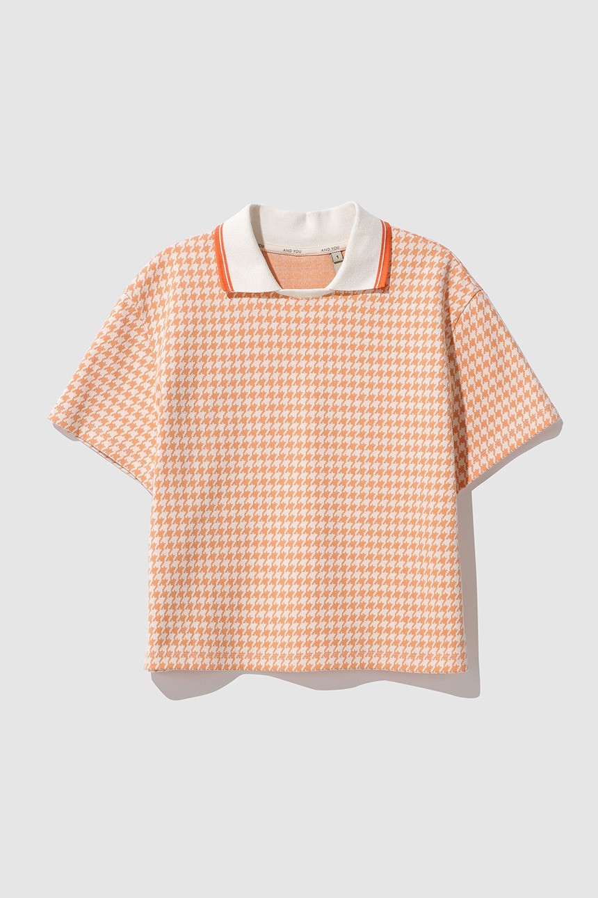 LASAGNE Collar jacquard t-shirt (Orange)