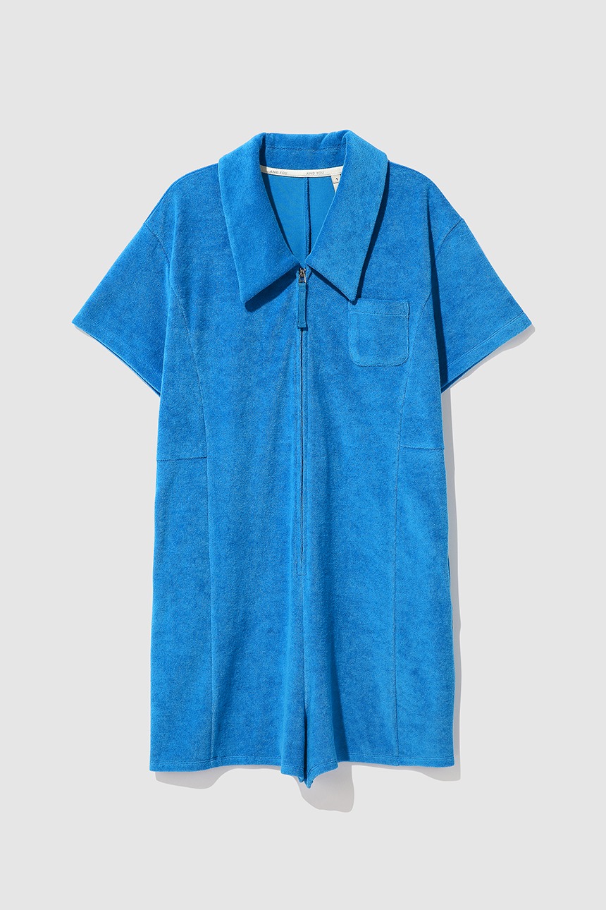 NOLA Terry zip-up jumpsuit (Blue)