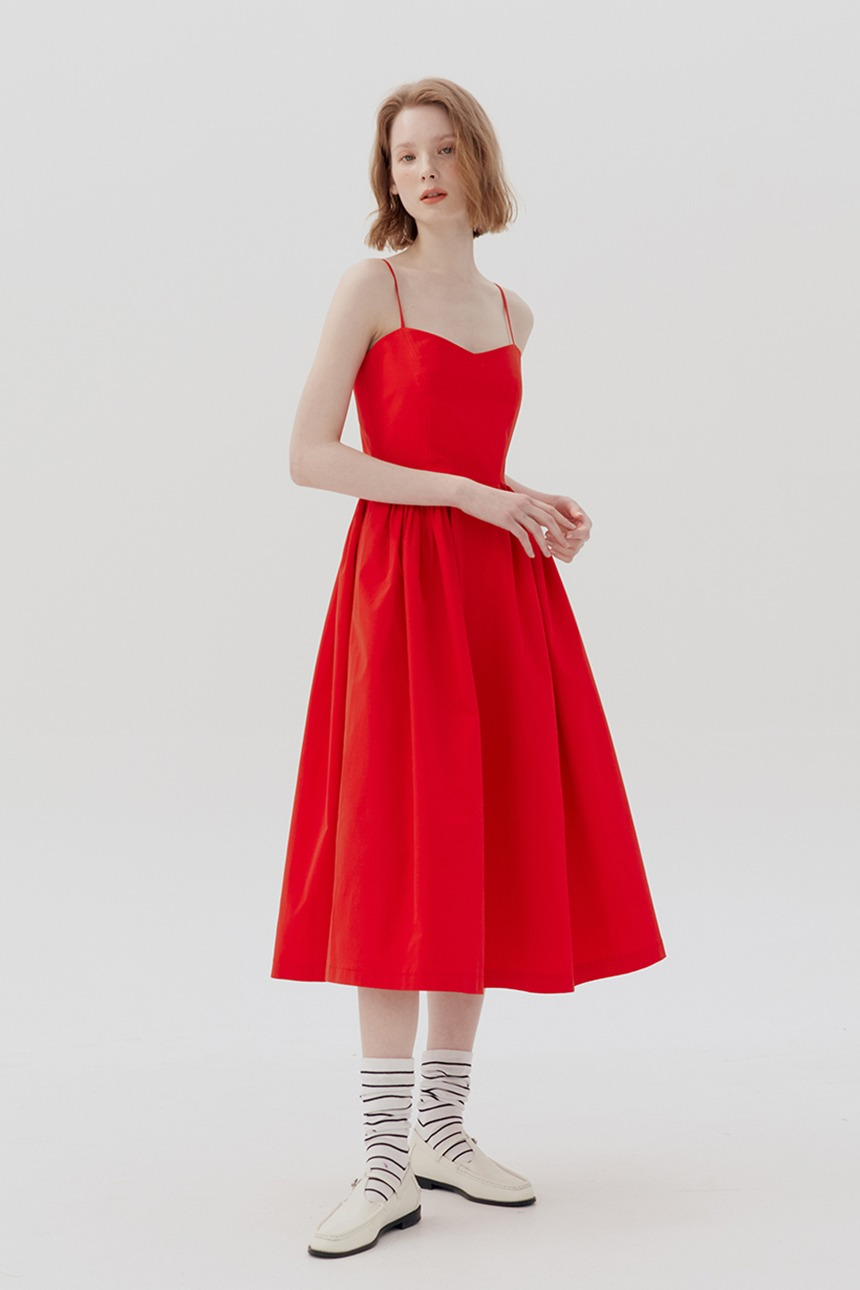 [태연, 정은채, 아이유착용]SAGYE Camisole dress (Red)