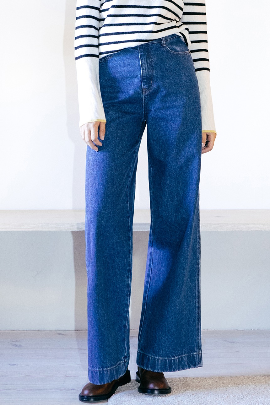 MONTBLANC Wide fit denim pants (Mid blue)