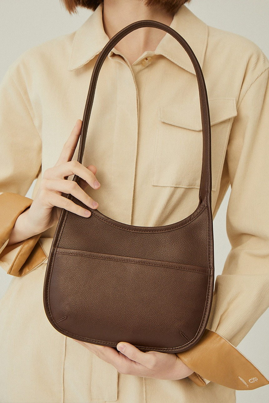 [이주빈착용]GGUL Leather small bag (Brown)