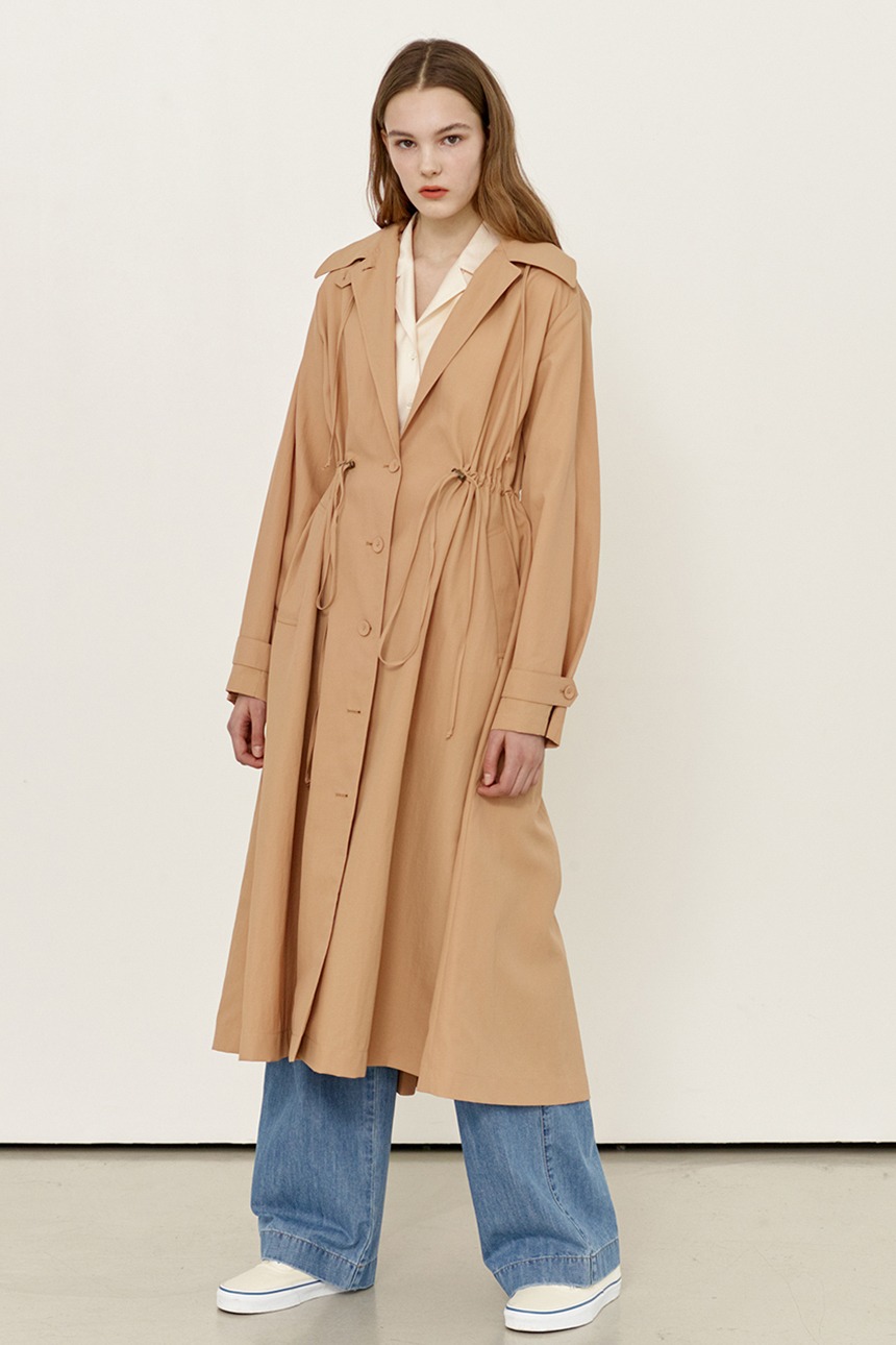 [김나영착용]SEONGSAN Safari hoodie coat (Apricot)
