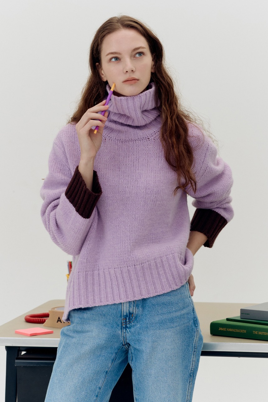 COMFORT Turtle neck sweater (Lilac)