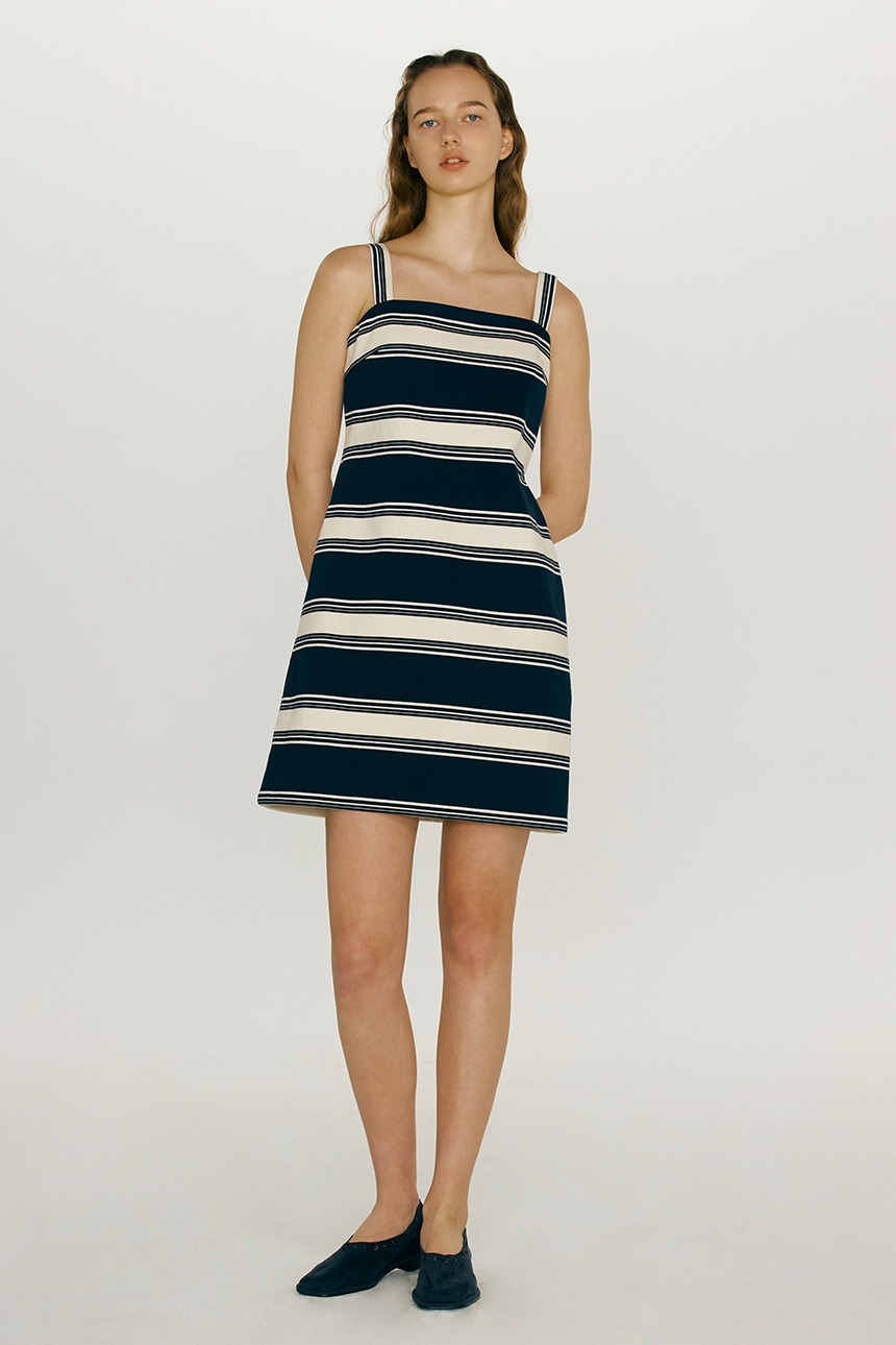 SANDY Striped dress (Navy)