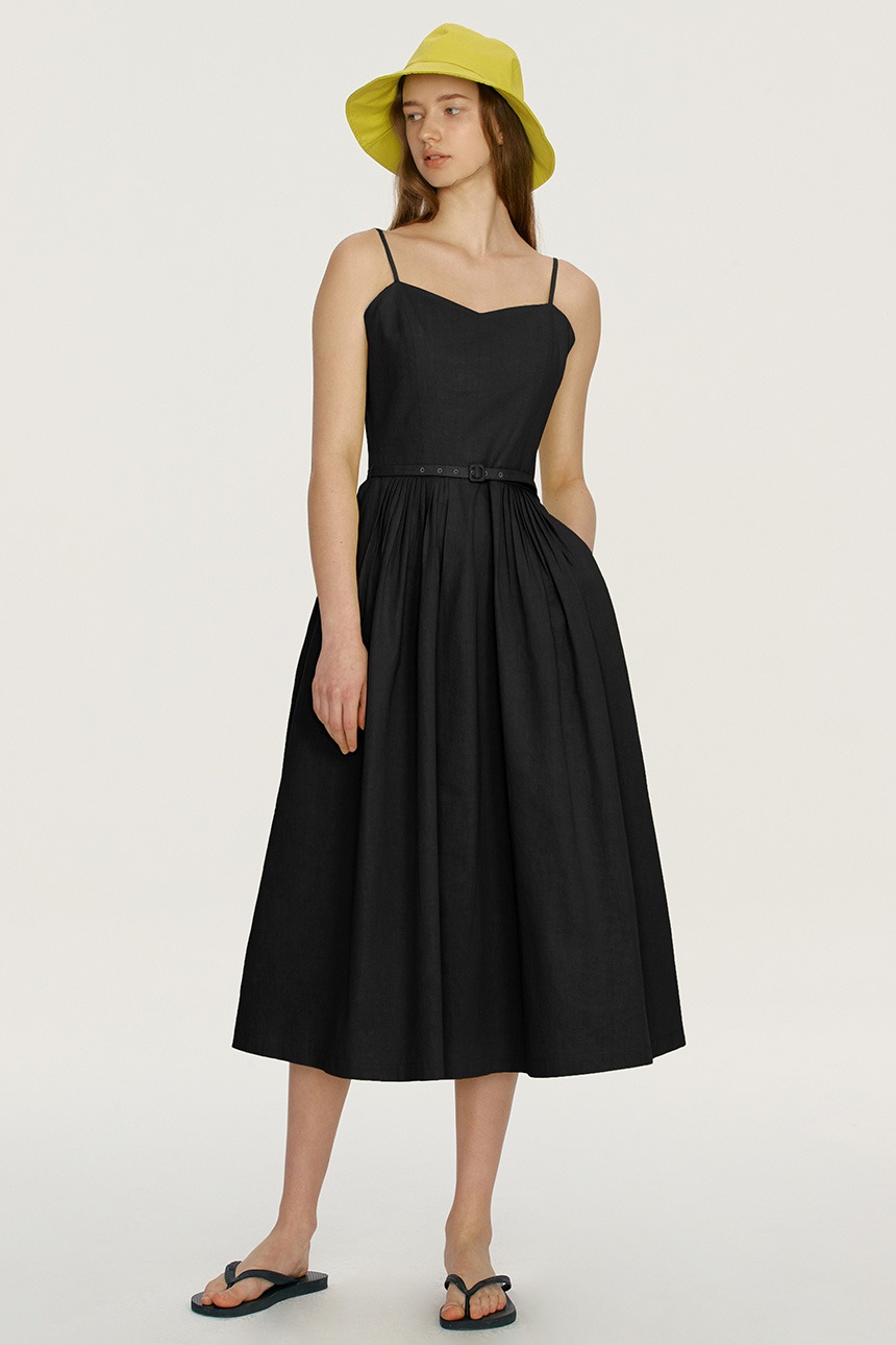 SAGYE Flare camisole dress (Black)