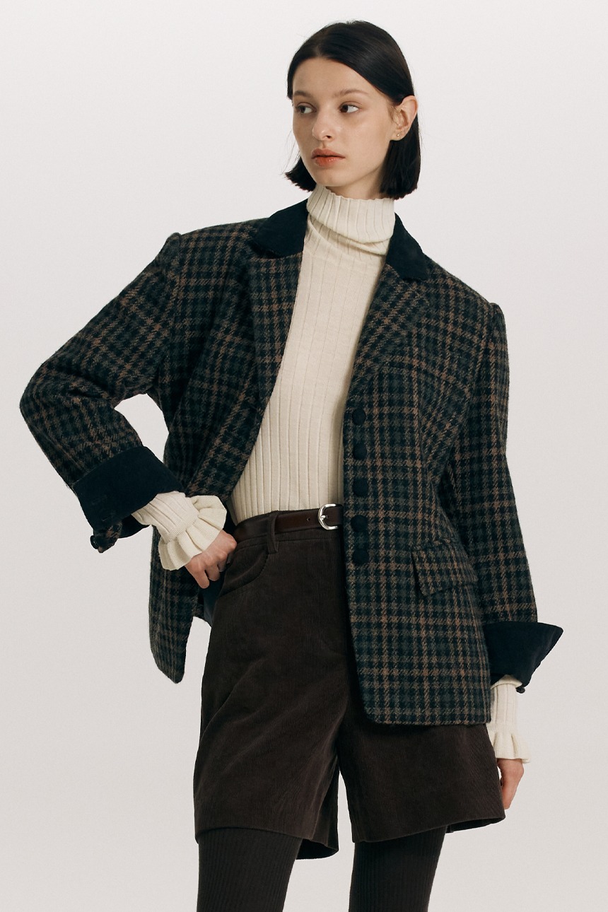 [11/28 예약배송]SHOREDITCH Classic wool jacket (Multi check)