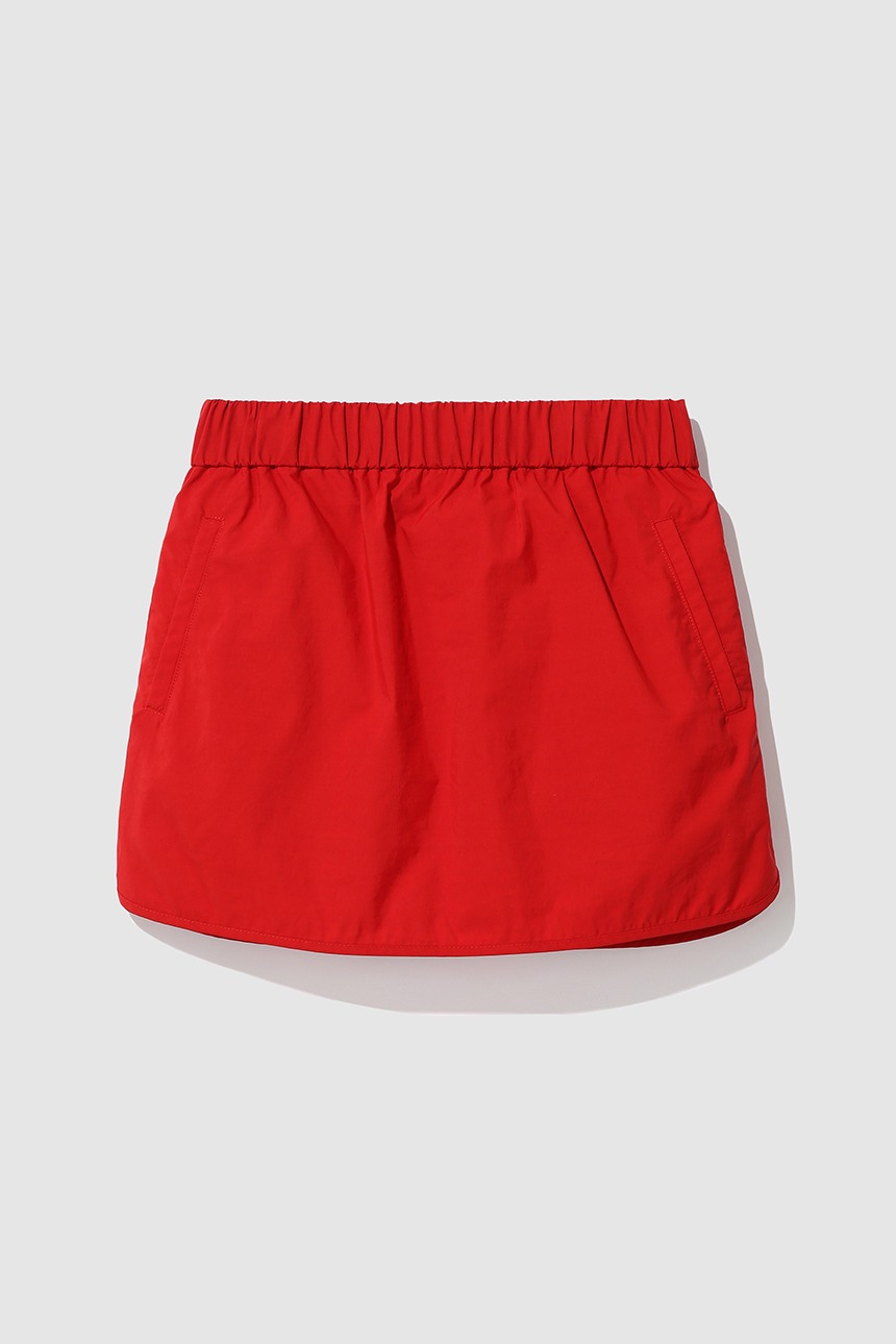 LAZIO Banding mini skirt (Red)