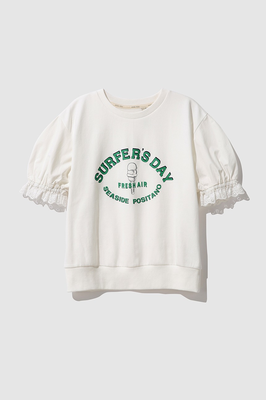 VOMERO Volume sleeve artwork sweatshirt (Ivory)