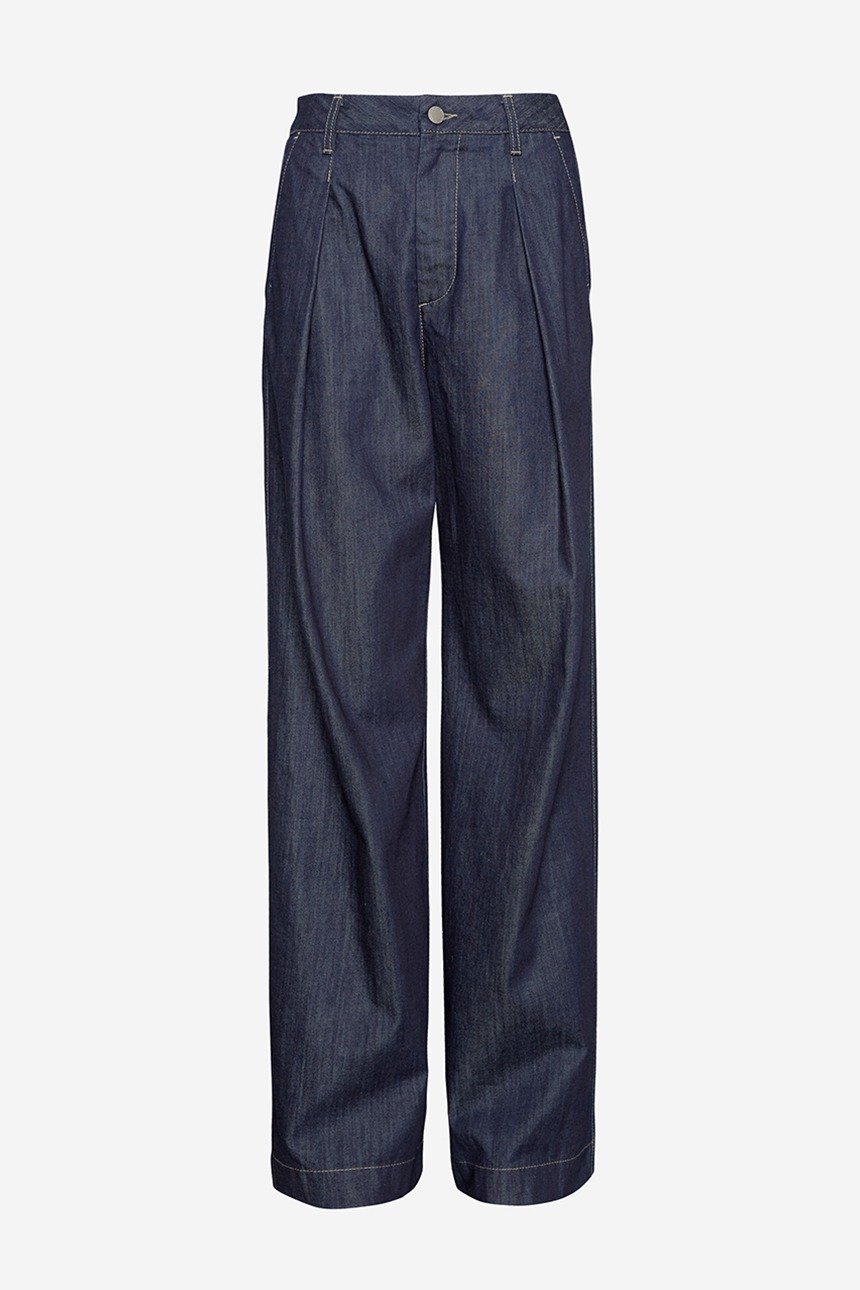 [김나영, 정은채 착용]GASIRI Wide fit denim pants (Indigo blue)