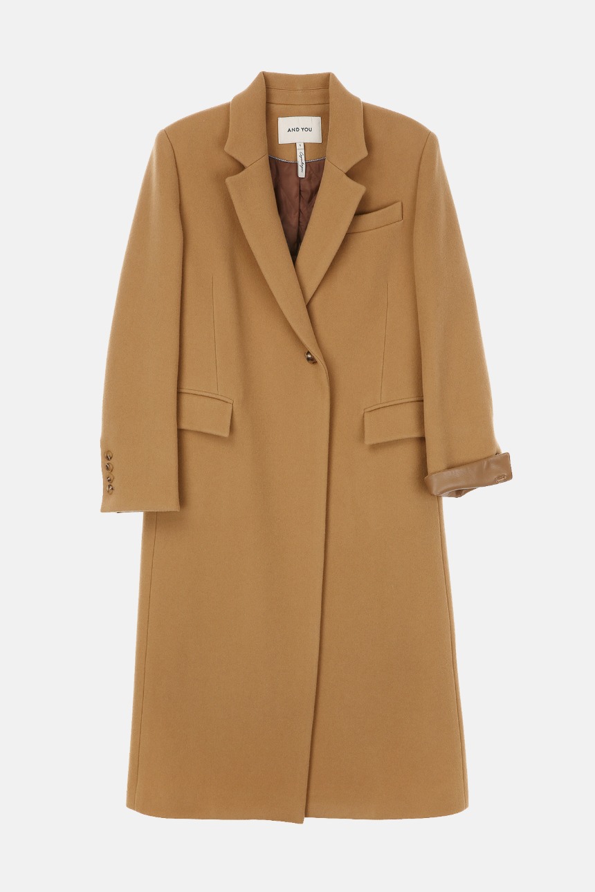 [김나영착용]COPENHAGEN Cashmere blended h-line maxi coat (Camel)