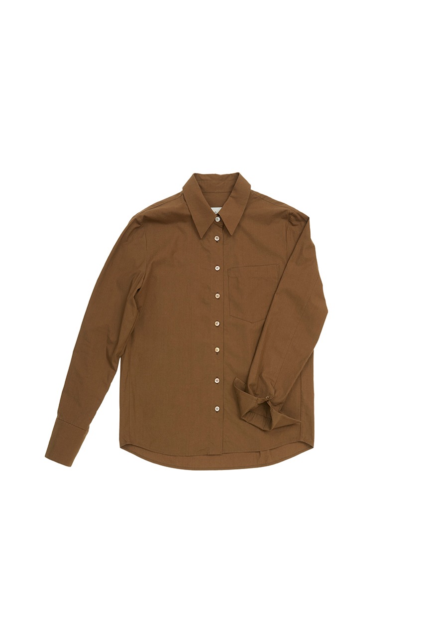 YEOUINARU One pocket basic shirt (Dark brown)