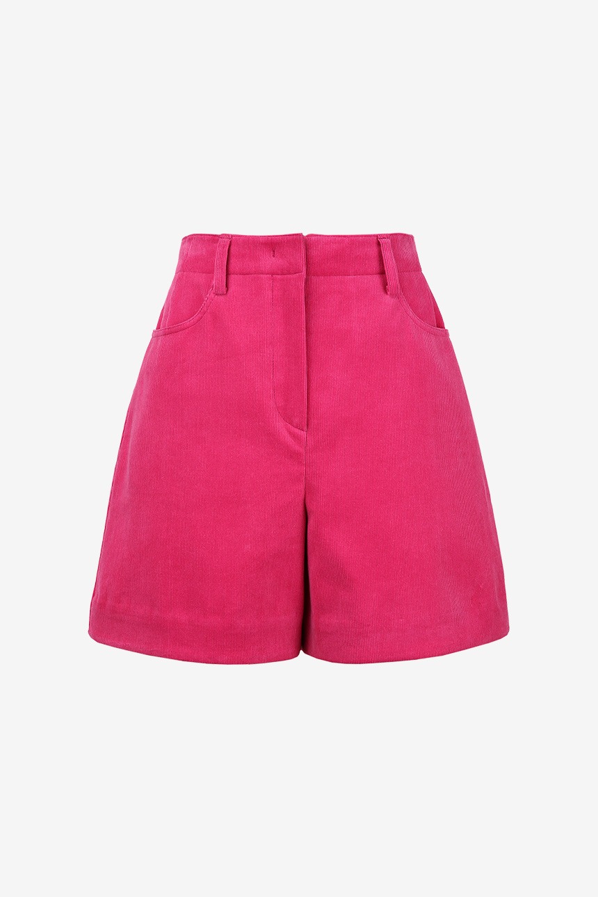 [이현이 착용]PUPUKEA High-rise shorts (Hot pink corduroy)