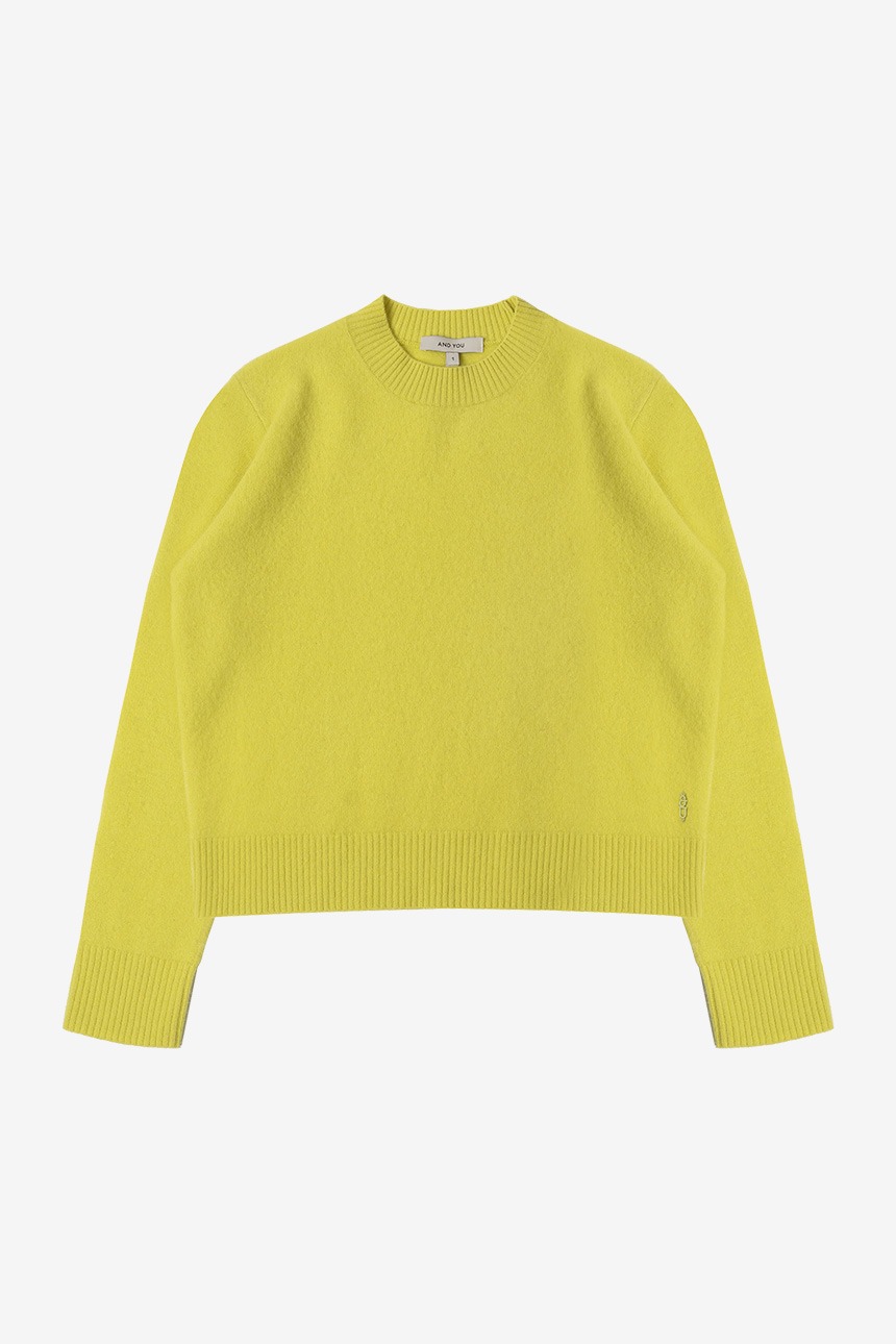 POPLAR Wool round neck knit (Lime)