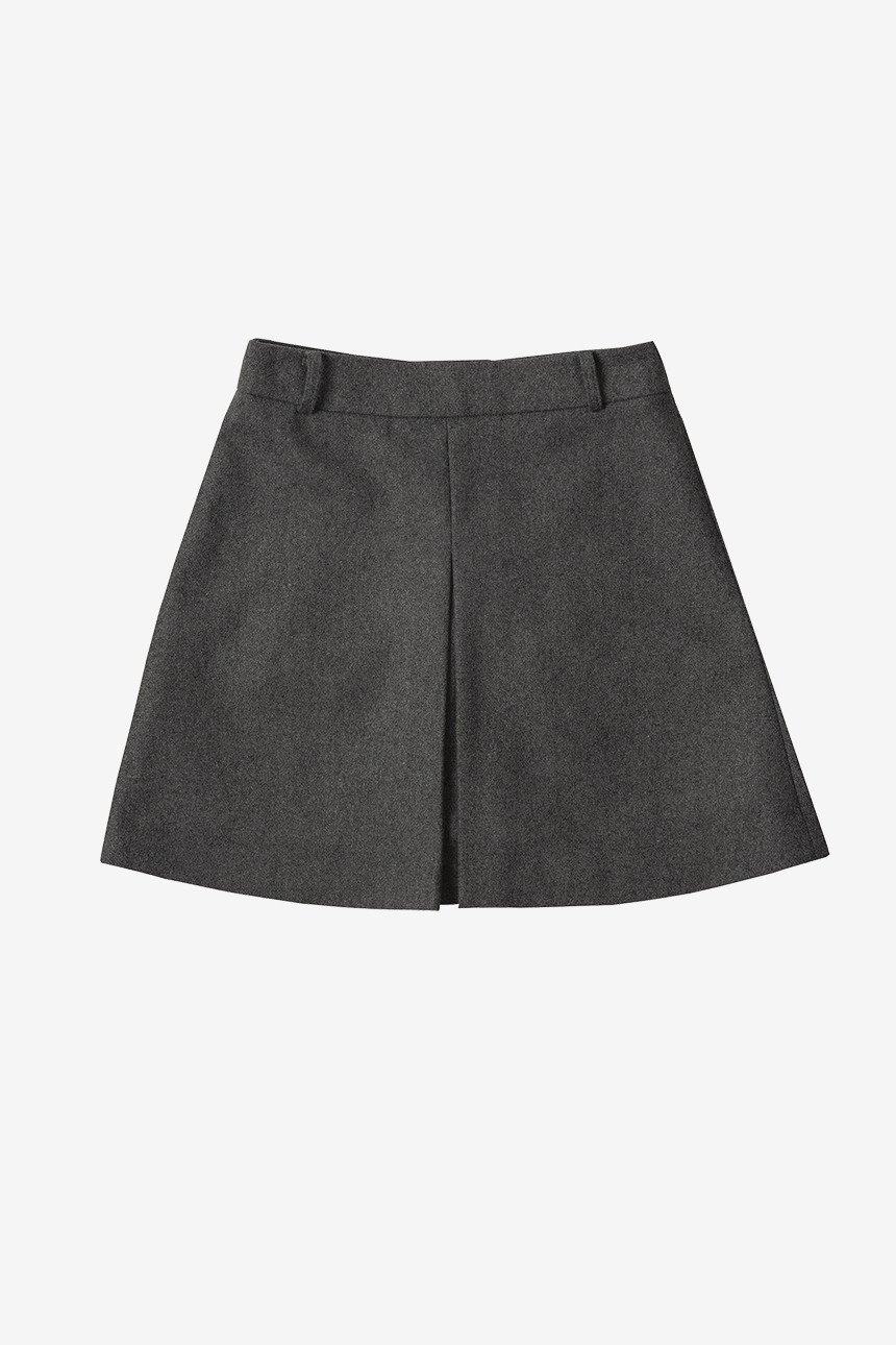 [2size 12/15 예약배송]MAILI A-line wool skirt (Charcoal gray)