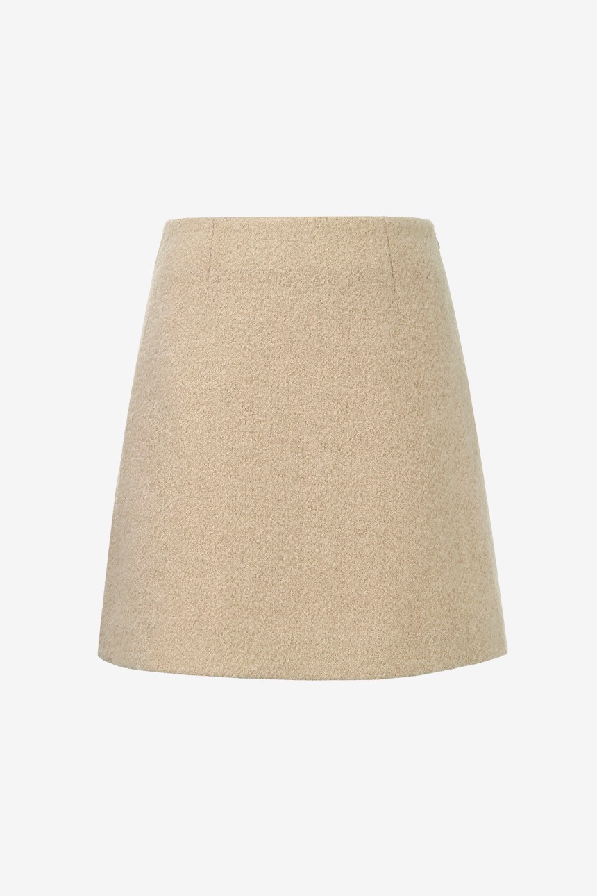 [박나언 착용]MAYFAIR A-line wool mini skirt (Light beige)