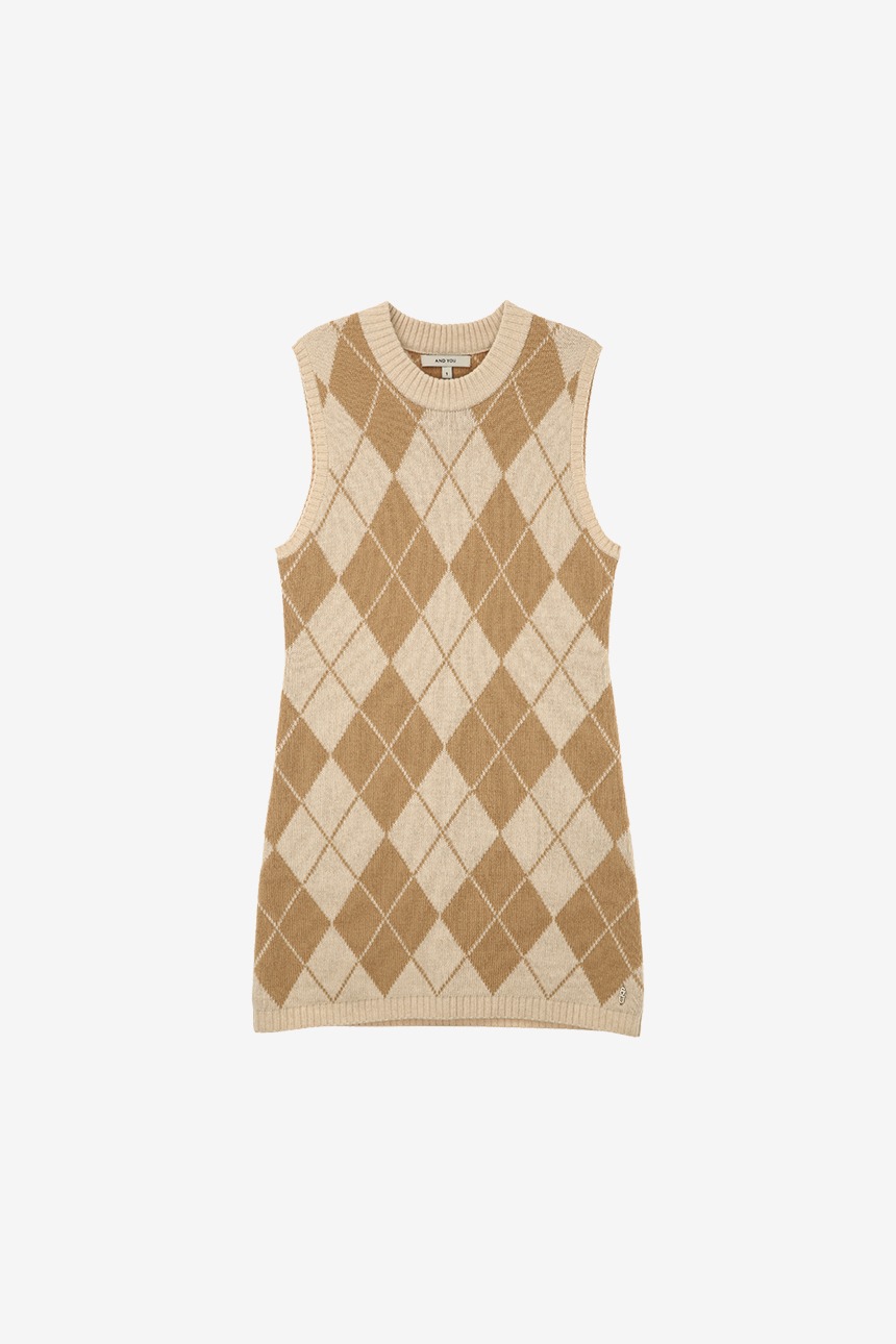 PICCADILLY Argyle wool knit one piece (Beige)