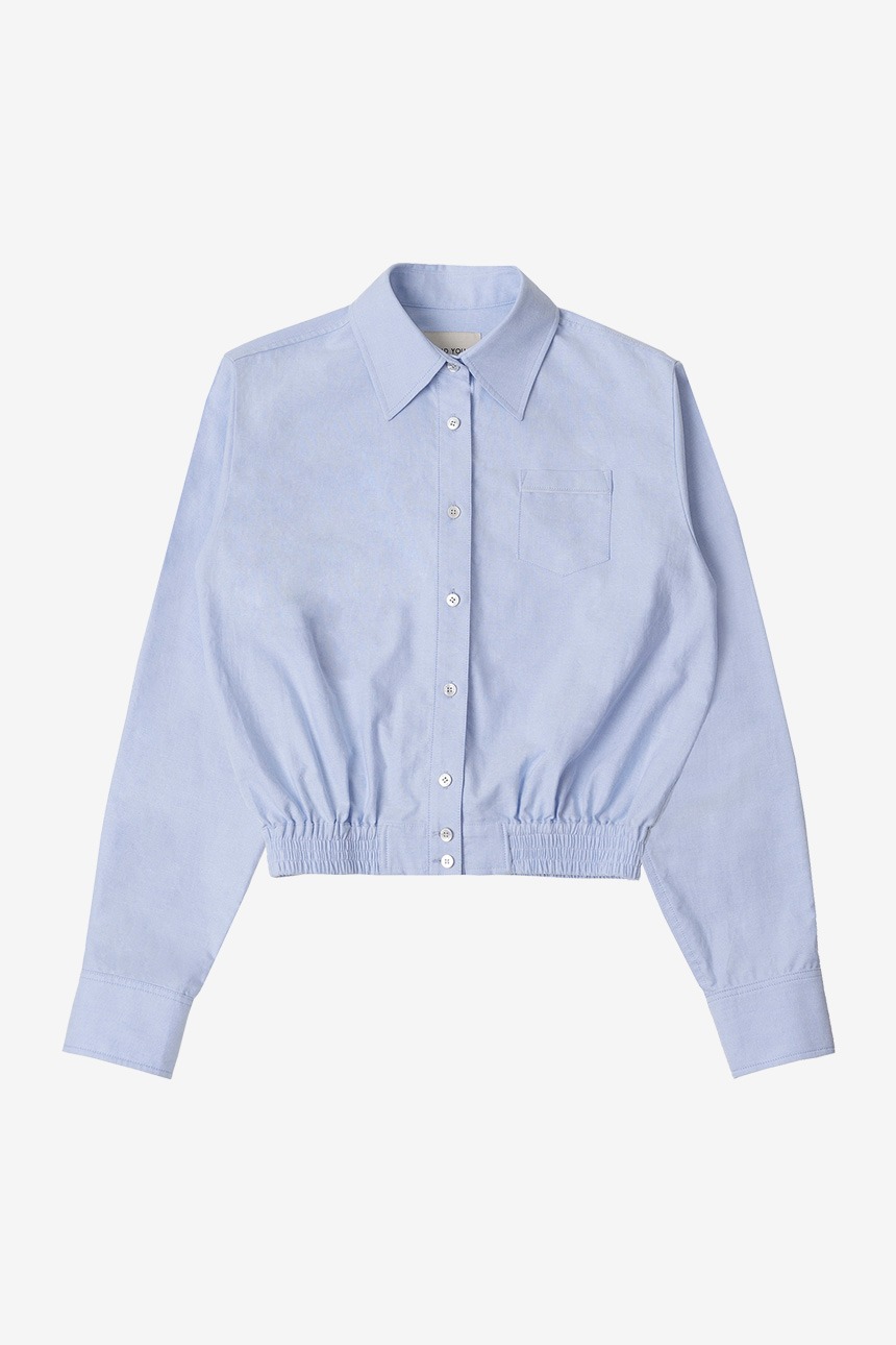 [오연서, 강혜원 착용]KAILUA Cropped shirt (Pale blue)