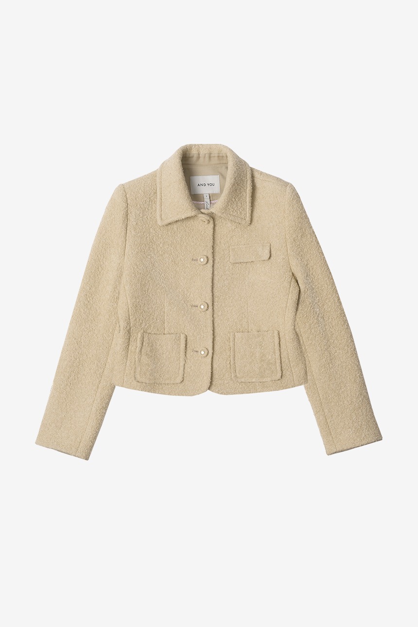 NOTTING HILL Boucle wool jacket (Light beige)