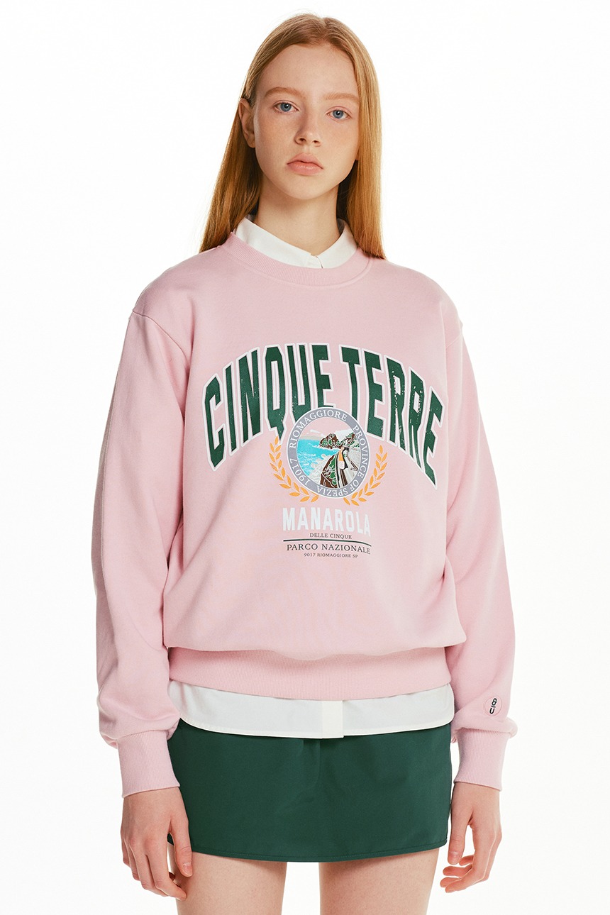 CINQUE TERRE City artwork sweatshirt (Pink)