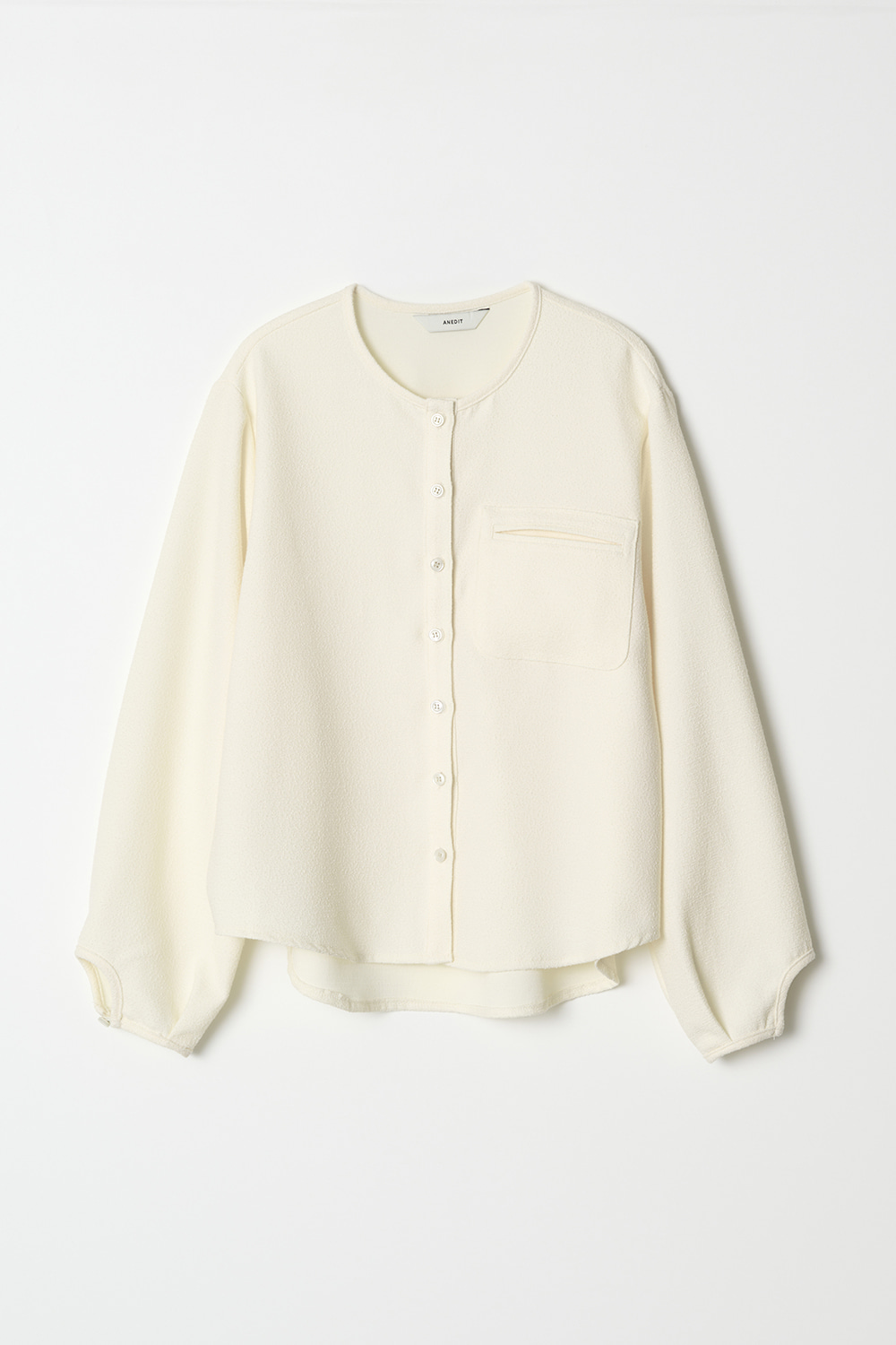 Tactile Fabric Blouse_Ivory