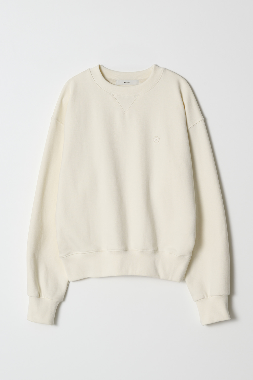 A Signature Semi Crop Sweatshirt_Cream