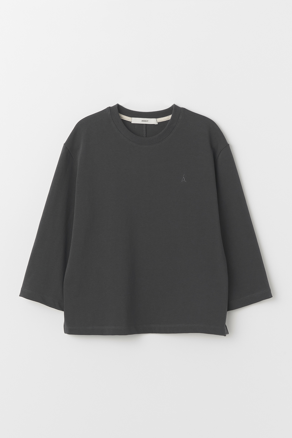 L 3/4 Sleeve Tshirt_Charcoal
