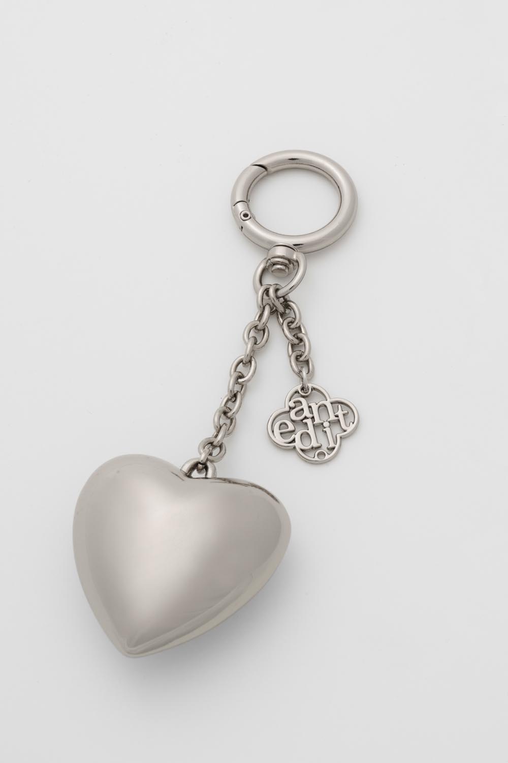 H Logo Heart Key Ring_Silver