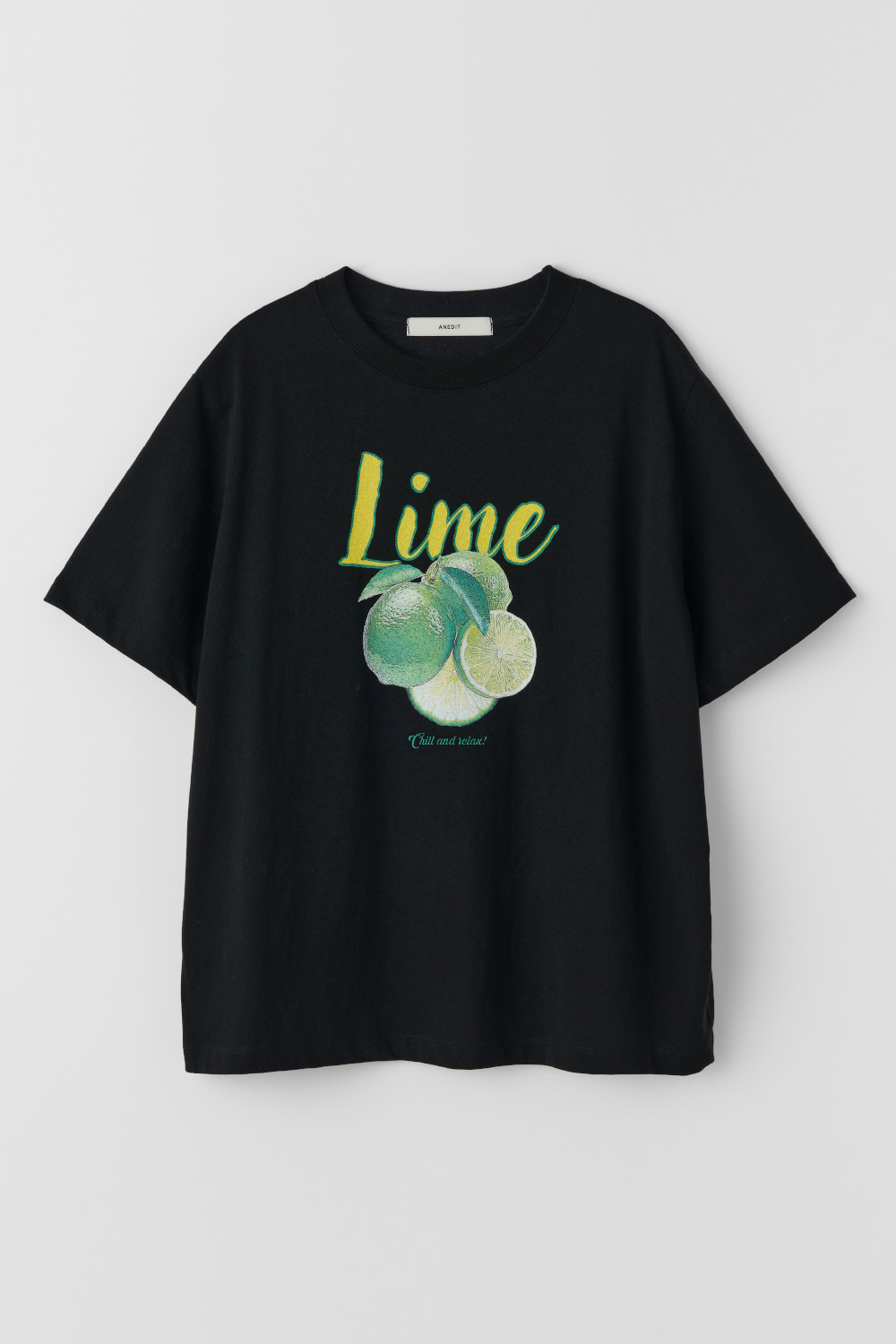 Lime Half Sleeve Tshirt_Black