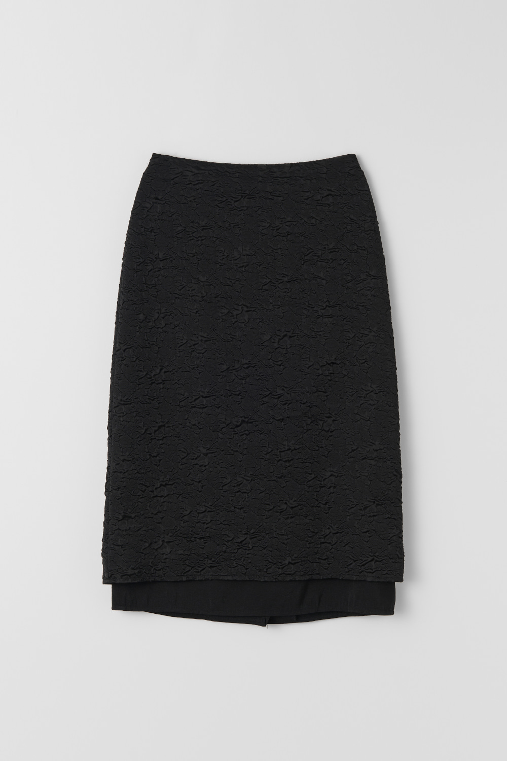 Jacquard Layer Skirt_Black