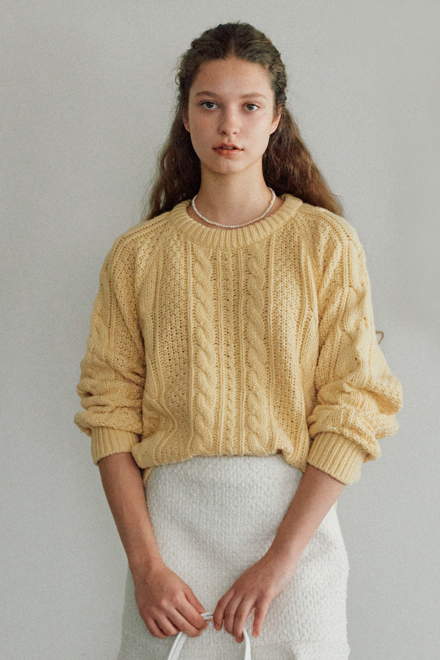 T Sophia Wool Cable Knit_Margarin