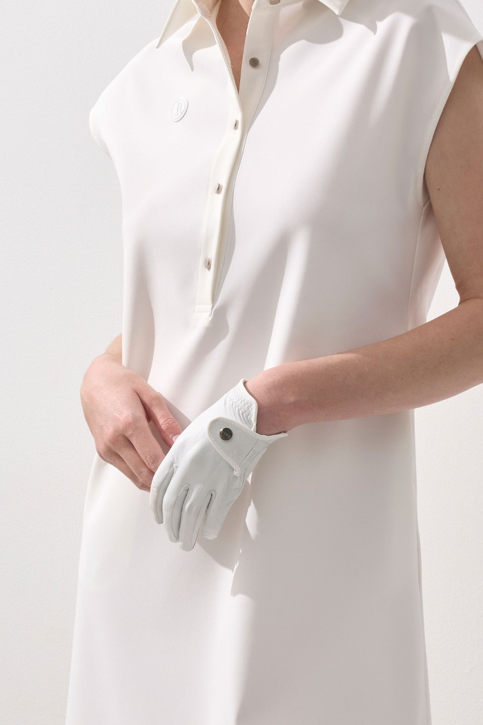 Blanc Leather Glove White