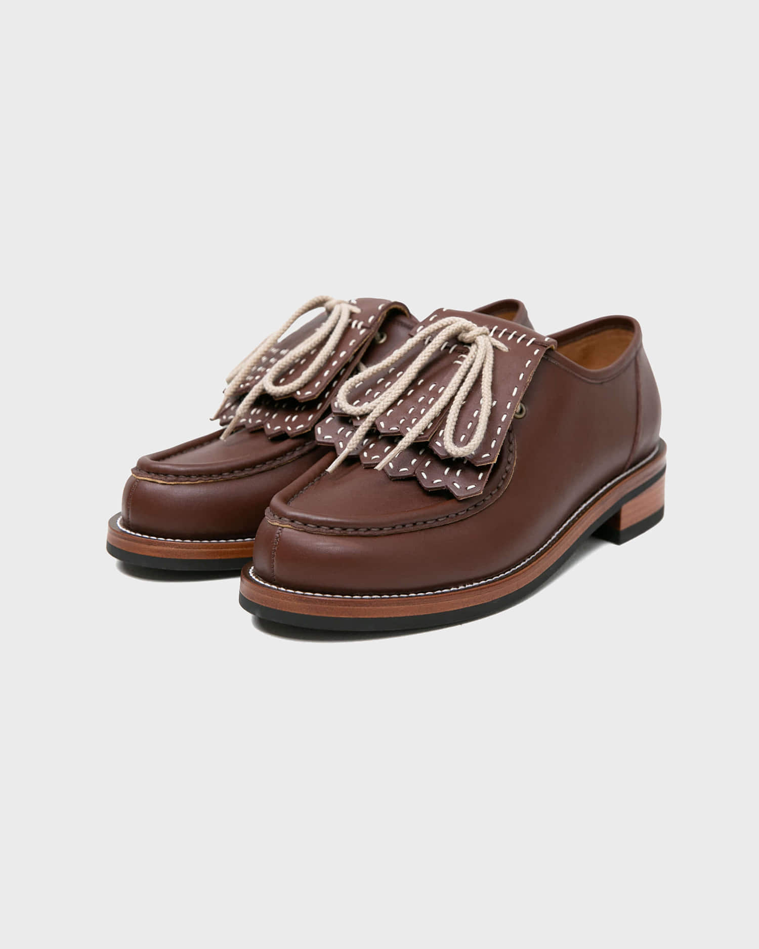 [BILLYS&amp;CO X ANGLAN] Kiltie Tongue Shoes - Brown