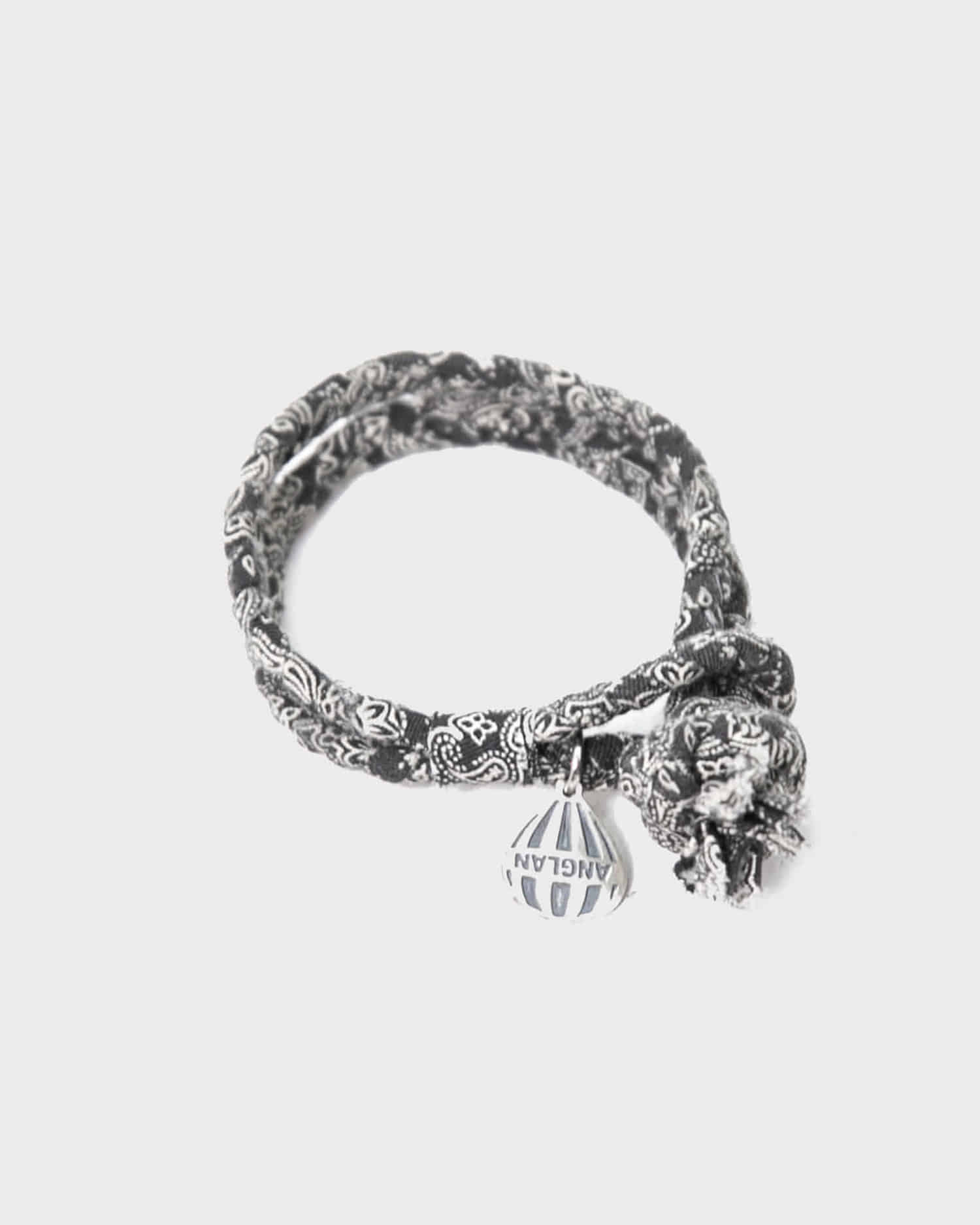 [AG] Paisley Weaving Pendant Bracelet - Black