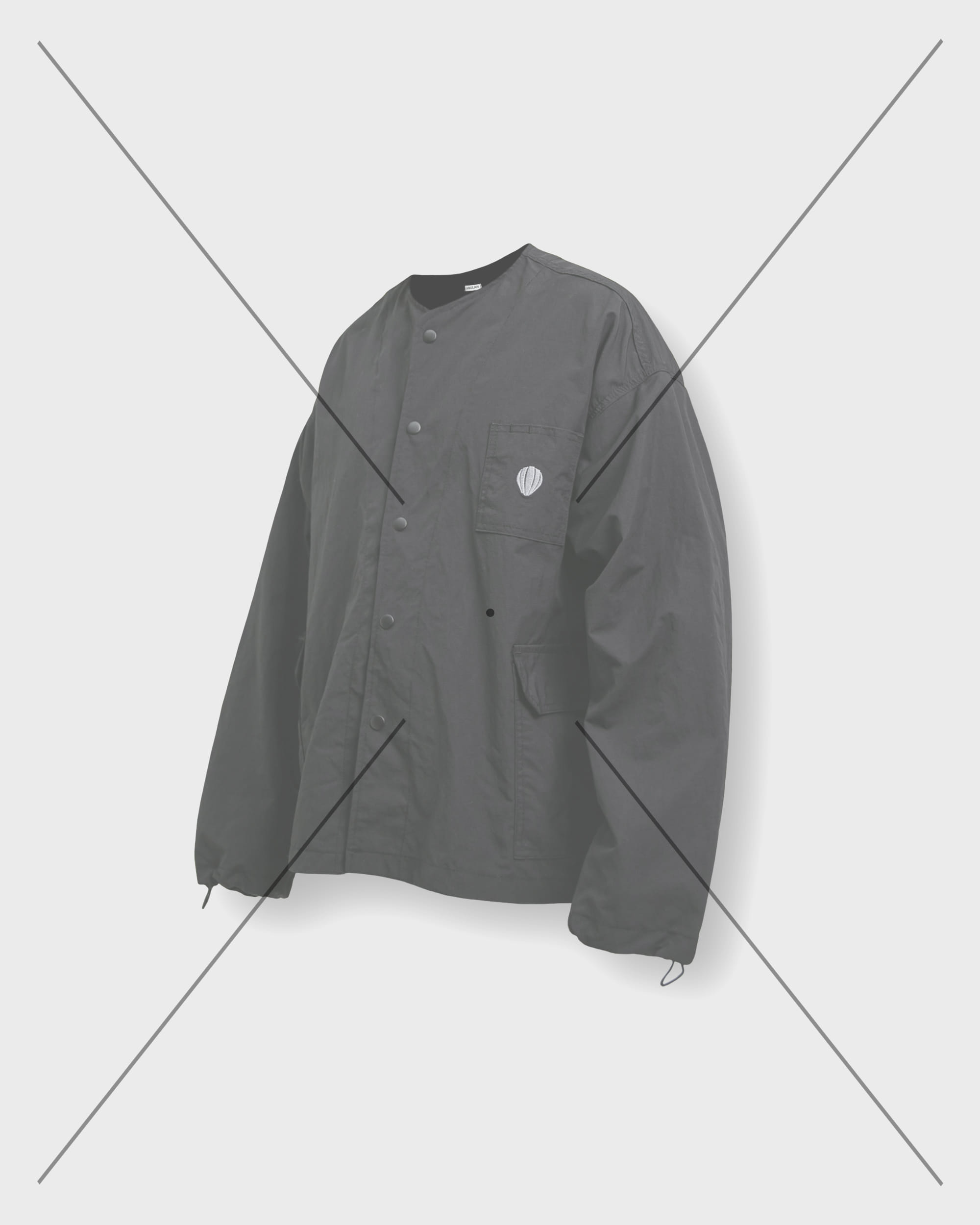 [AG] Rib Nylon Public Jacket - Black
